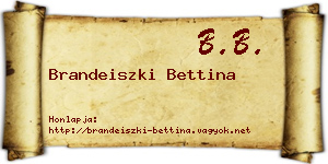 Brandeiszki Bettina névjegykártya